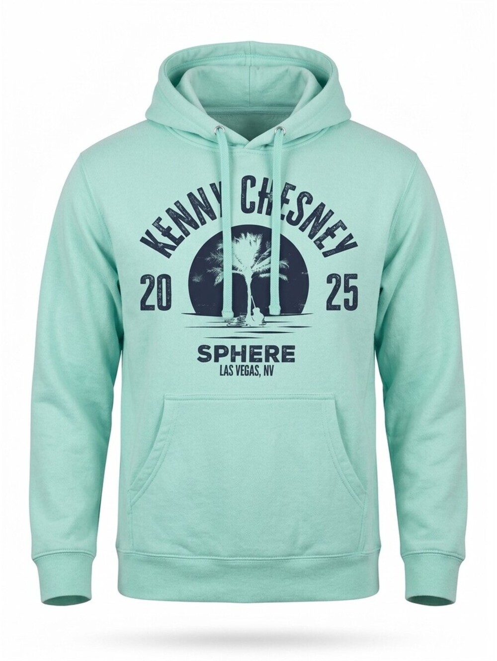 Kenny Chesney 2025 Sphere Las Vegas Tour Hoodie Small Unisex Mint Green VGC